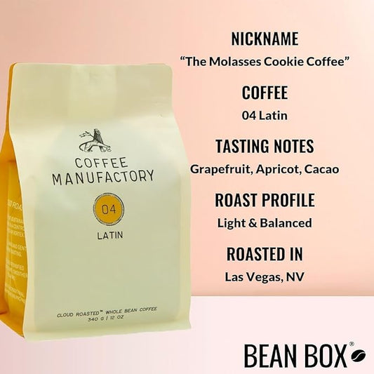 04 Latin - Roasted by Coffee Manufactory - Whole Bean Coffee - 12 Ounce Bag