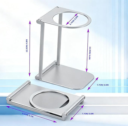Foldable Aluminum Pour Over Coffee Stand ,Espresso Machine Holder, Portable Dripper Stand with Base for Home, Office, Camping Travel