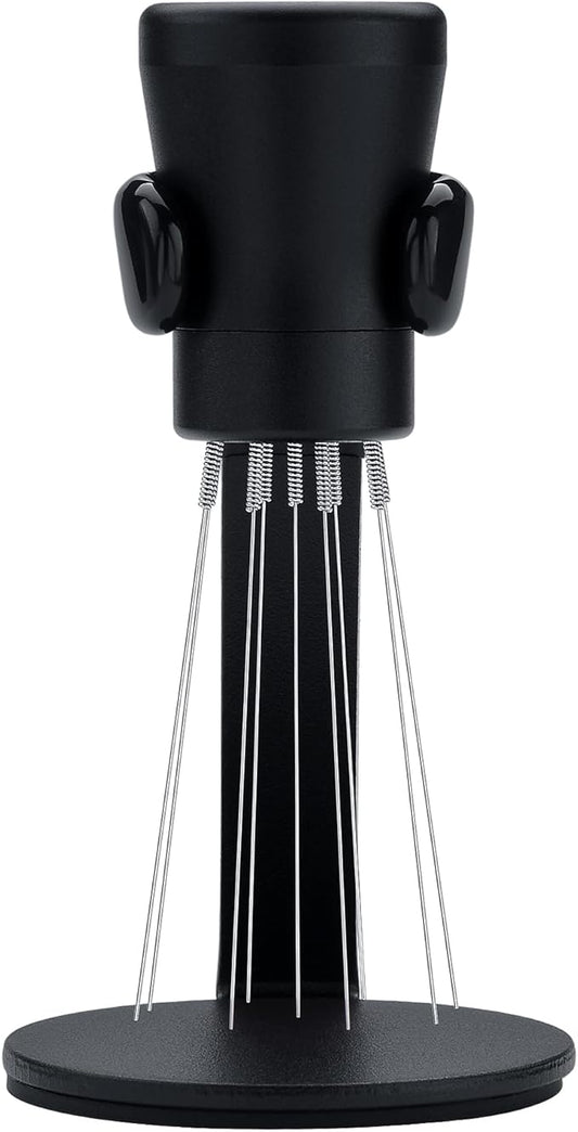 Normcore WDT Distribution Tool V2.1 with Stand - 0.23mm 8 Prong Espresso Distribution Tool - Magnetic Coffee Stirrer with 16 Extra Needles