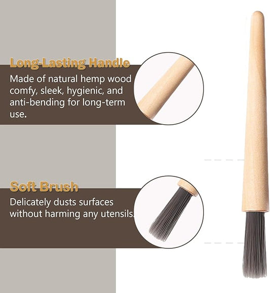 Coffee Grinder Cleaning Brush - Dusting Espresso Brush Accessories Cleaner Barista Brush Machine Cleaning Brush, Cleaner for Bean Grain Coffee Tool Barista Home Kitchen (Small-A)