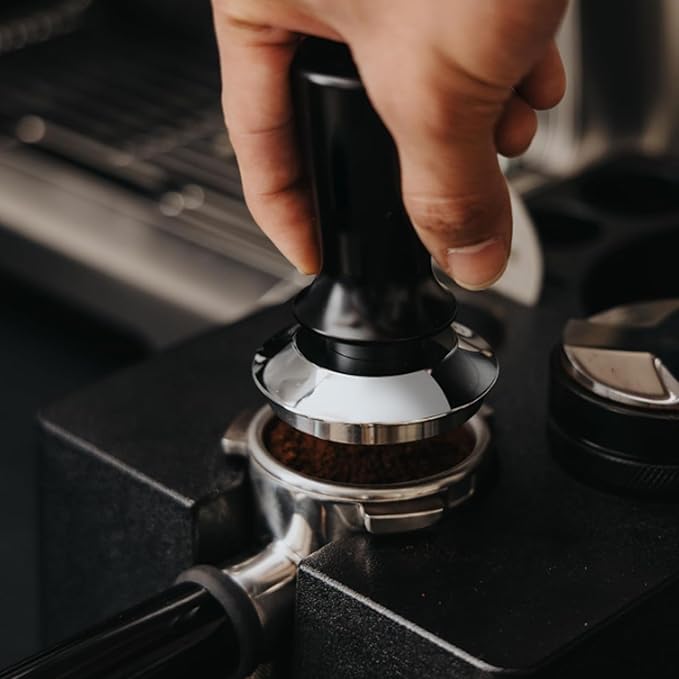 LICAEVEY 58mm Coffee Tamper Espresso Hand Tamper with Needle Distributor & Silicone Mat, Stainless Steel Wooden Handle Barista Accessories Kit