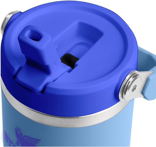 STANLEY IceFlow 2.0 Flip Straw Tumbler with Handle 14 oz | Twist On Lid and Flip Up Straw | Leakproof Water Bottle | Insulated Stainless Steel | BPA-Free | Blue Sky