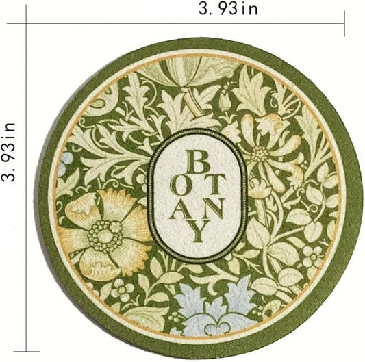 Coasters Set of 8 - Absorbent & Non-Slip Drink Coasters, Easy-Clean Rubber and Diatom Mud Cup Coaster Set for Office, Bar, Farmhouse - Thick Durable Table Protection