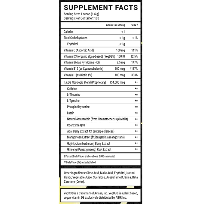 Gamer Supps GG® Energy - Lemonade (100 Servings) - Keto Friendly Gaming Energy and Nootropic Blend, Sugar Free + Organic Caffeine + Vitamins, Powder Drink (Pack of 2)