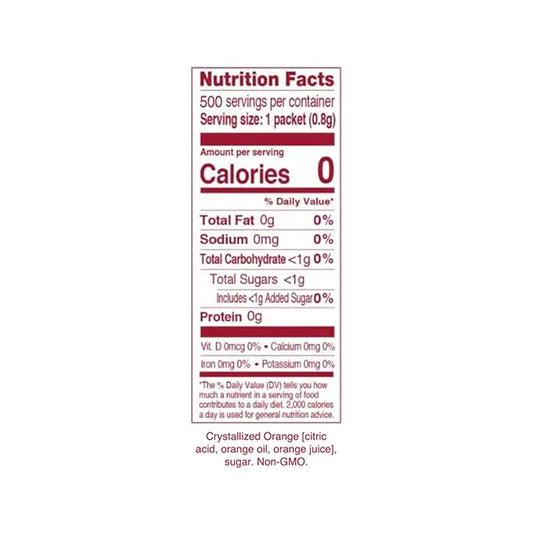 TRUE ORANGE Water Enhancer, Bulk Dispenser, 500 Count (Pack of 1), 0 Calorie Drink Mix Packets For Water, Orange Flavoring Powder Packets
