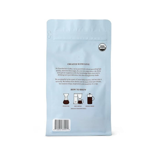 Chamberlain Coffee Clever Cardinal Peppermint Mocha Blend – Medium Roast Ground Coffee, Well-Balanced with Rich Dark Chocolate and Peppermint Notes, Freshly Roasted in California - 12 oz