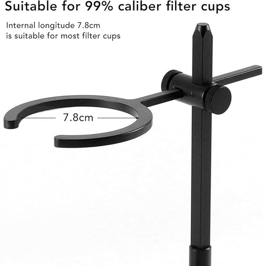 AUNMAS Pour Over Coffee Stand Aluminum Alloy, Adjustable Dripper Station for Home Office Brewing, Portable with Antislip Base Even Water