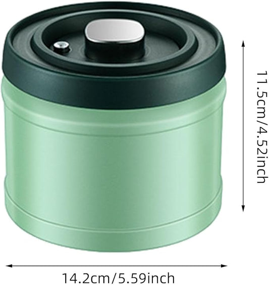 Vacuum Coffee Canister Kitchen Canister Sturdy Practical Versatile Airtight Container Grounds Bean Storage Jar for Flour Cafe, 1100 ml