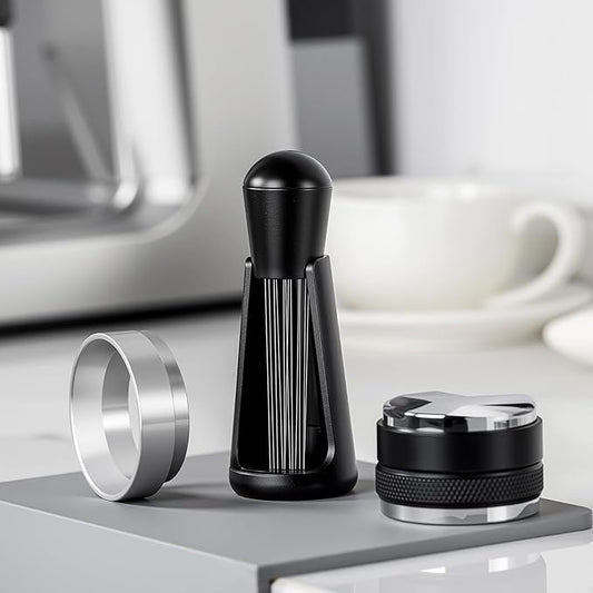 Shoxil Espresso Tools Kit – 51mm 2-in-1 Distributor & Tamper, WDT Tool with Needles, Magnetic Dosing Funnel, Espresso Tamper, Espresso Machine Accessories