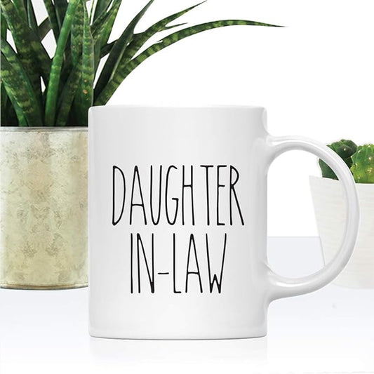 Andaz Press Simple Rustic Farmhouse Kitchen Decor 11oz. Ceramic Coffee Tea Mug Gift, Daughter-in-Law, 1-Pack, Birthday Christmas Gift Ideas for Family, Friends