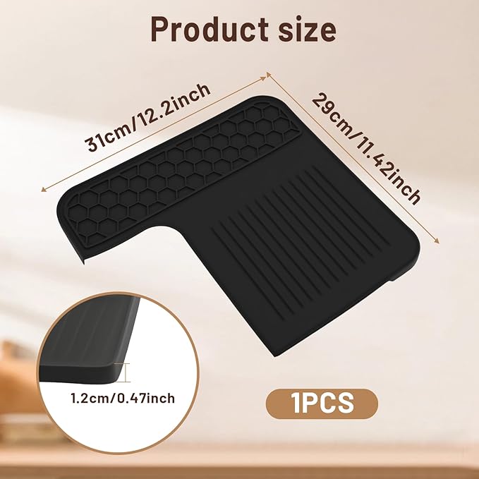 Top Mat for Ninja Luxe Cafe Espresso Machine ES601, Silicone Tamping Mat Protects Top Surface, Anti-scratch, Heat Resistant, Waterproof Non-Slip Coffee Machine Mat for Ninja Luxe Cafe Accessories