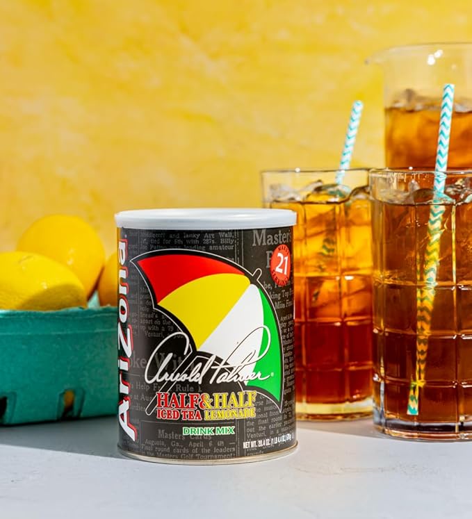 AriZona Arnold Palmer Half and Half - Sugar Sweetened Powdered Drink Mix - 20.4oz Canister, Makes 8 Quarts (Pack of 1)