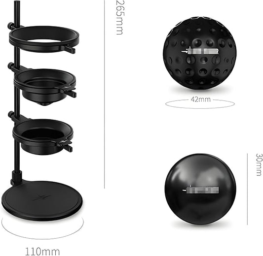 Pour Over Coffee Dripper Stand with 2 Pcs Cooling Ball, Adjustable Aluminum Alloy Coffee Maker Holder for Coffee Connoisseurs Lovers (2 pcs Cooling Ball -2)
