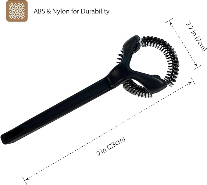 MiiCoffee Espresso Machine Cleaning Brush for 58mm Grouphead, Detachable 360° Nylon Cleaning Bristles