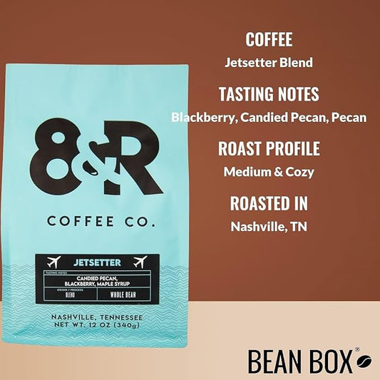 Bean Box Nashville Coffee Sampler, 2-Pack - Roasted by 8th & Roast Co., Gourmet Arabica Coffee, Variety Pack - Freshly Ground
