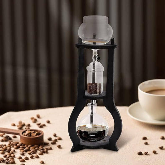 Iced Coffee Cold Brew Drip Tower 600ML/20.29OZ Capacity Sharing Pot Cold Brew Coffees Maker 6 to 8 Cups, Ice Machine for Home Coffee Shops Offices(Grey)