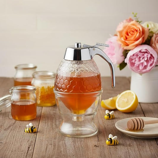 Mrs. Anderson’s Baking Syrup Honey Dispenser, Glass with Storage Stand, 8-Ounce Capacity