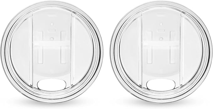 Host Cooling Wine Freeze Cup with Lid, Set of 2 Plastic Double Wall Insulated Tumbler Drink Cup with Freezing Gel for Red and White Wine, Blue