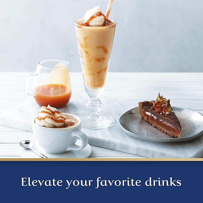 Ghirardelli Sea Salt Caramel Flavored Sauce Squeeze Bottles | 16 oz (Pack of 4) | Sweet and Salty Caramel Dessert Topping for Coffee, Ice Cream, and Baking