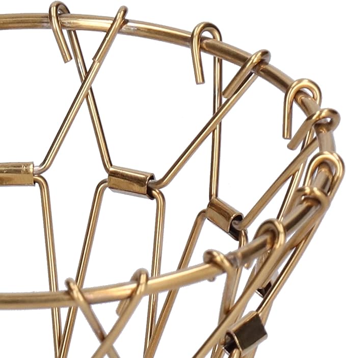 Collapsible Coffee Filter Stand, Gold Stainless Steel Pour Over Coffee Dripper Filter Holder Portable Reusable Coffee Dripper for Traveling, Camping, Hiking, Home, Office