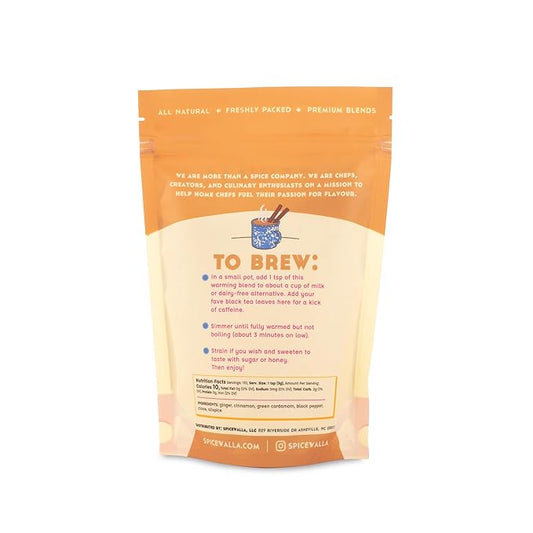 Spicewalla Masala Chai Spice | Tea, Latte, Coffee, | Powdered Spice Unsweetened (11.6 Ounce Resealable Bag)