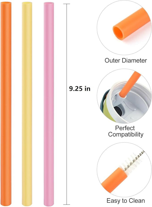 Replacement Straws Compatible with Owala FreeSip,Free sip Sway 40 Oz Water Bottle,Replacement Parts for Owala FreeSip 40 Oz Tumbler Include 6 BPA-FREE Straw and 1 Cleaning Brush