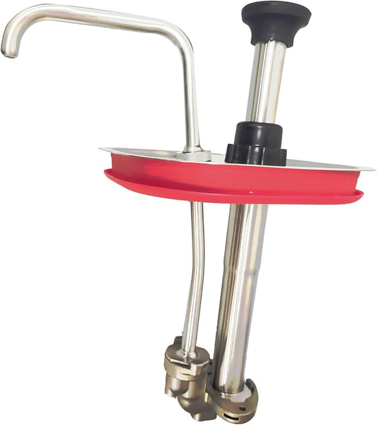 VITASUNHOW Sauce Pump Dispenser Stainless Steel Dispenser - Large Capacity Condiment Pump Dispenser Quantitative Pressure Head for Variety of Sauces (1035S)