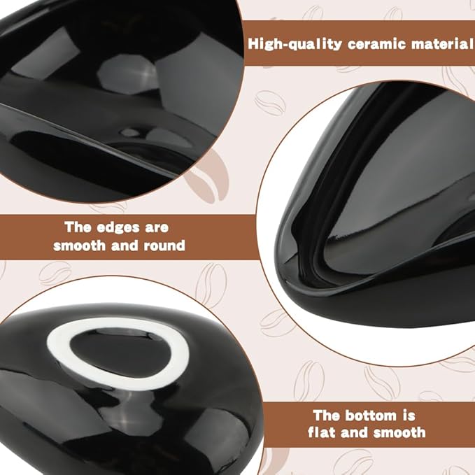 Coffee Bean Dosing Cup,Wood/Ceramic Coffee Dosing Tray Coffees Bean Weighing Tray Weigh Coffees Beans Container,with Spray Bottle Measuring Spoon For Coffe e Or Tea