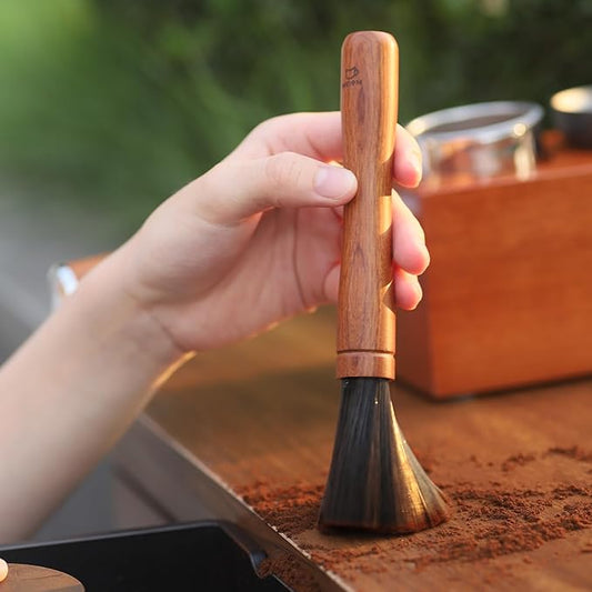 MEION Coffee Grinder Brush, Espresso Brush Tool, Mahogany Coffee Cleaning Brush Coffee Brush Grinder Cleaner Espresso Cleaning Brush Barista Tools for Coffee Lovers