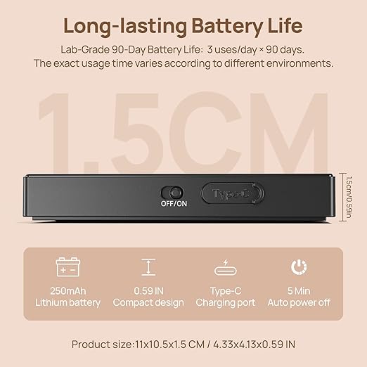 Meilen Mini Espresso Coffee Scale with Timer - 0.1g Precise, USB Rechargeable, 6 Weight Units, 2kg Digital Scale for Espresso, Pour Over, Drip, Kitchen (2kg Black 1 Pack)