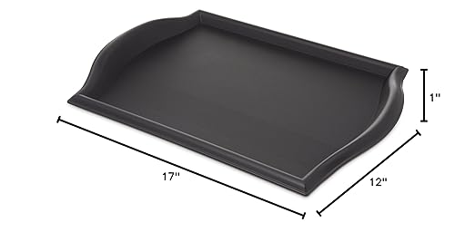Carlisle FoodService Products 1217BT03 Bistro Plastic Café Tray, 12" X 17", Black