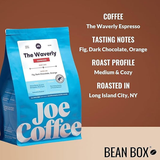 The Waverly Espresso - Roasted by Joe Coffee Company - Whole Bean Coffee - 12 Ounce Bag