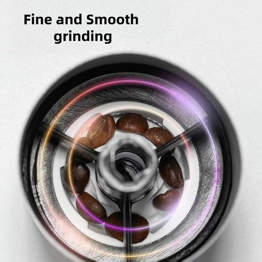 Manual Coffee Grinder, Multi Adjustable Settings, Portable Hand Coffee Grinder with Ceramic Burr & Detachable Hand Crank for Travel, Camping, Office, Espresso, Pour-Over and More