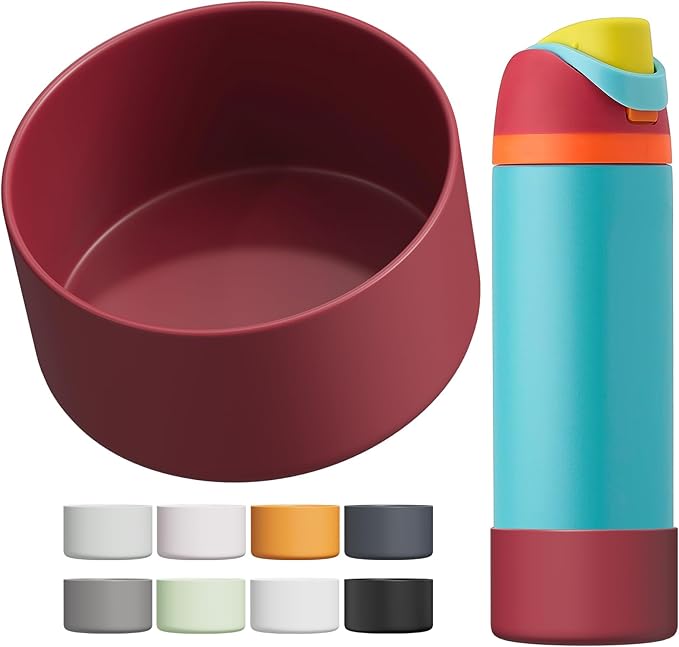 Silicone Boot for Owala Water Bottle 24/32/40 oz, Anti-Slip Protective Sleeve for FreeSip/Twist/Flip Water Bottles, BPA Free, Bottom Bumper Cover Protects Water Bottles from Scratches