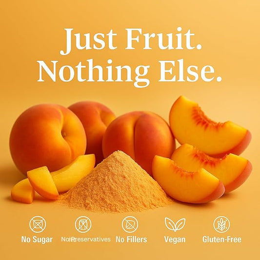 Confect Peach Fruit Powder | Pure & Natural Fruit Powder for Smoothies, Baking, Beverages, Juices, Tea & DIY Recipes | Vegan, Gluten-Free, No Added Sugar – 5 OZ