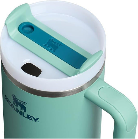 STANLEY Quencher H2.0 Tumbler with Handle and Straw 40 oz | Flowstate 3-Position Lid | Cup Holder Compatible for Travel | Insulated Stainless Steel Cup | BPA-Free | Spring Green