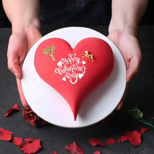 20 Pcs Valentine's Day Cookie Stencils Reusable Cake Coffee Decorating Stencils Templates Mold Tools for Cake Cookie Dessert Buttercream Painting Coffee Decoration DIY Valentines Party Decor