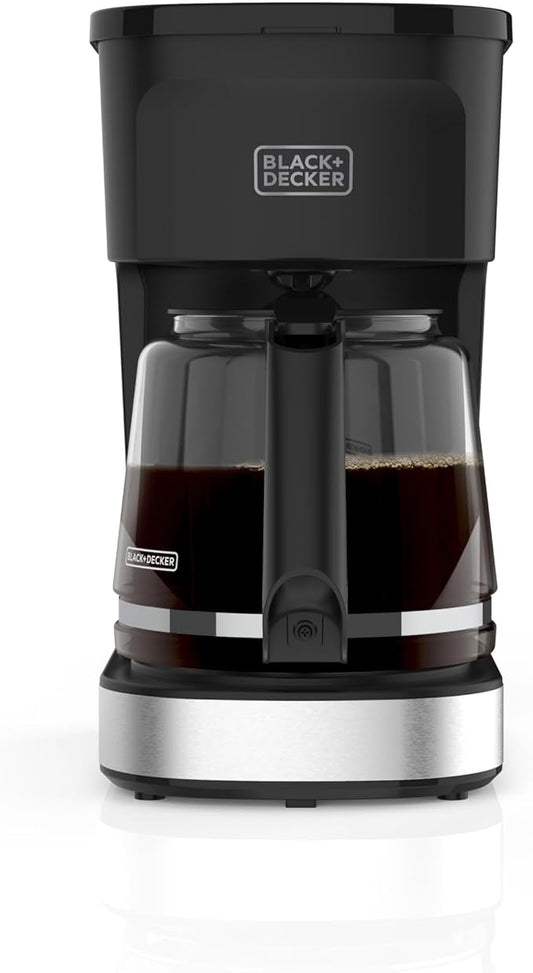 BLACK+DECKER CAFÉCRAFT 12-Cup Coffee Maker, One-Switch Drip Coffeemaker with Vortex Showerhead Technology, Sneak-A-Cup, Keep Warm Function, Stainless Steel