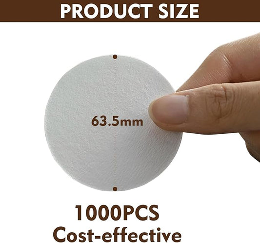 1000 Pcs Round Disposable Coffee Filters Paper Compatible with Aeropress Coffee Makers