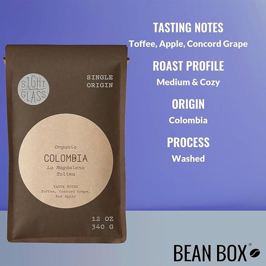 Colombia, La Magdalena, Tolima - Certified Organic - Roasted by Sightglass Coffee - Whole Bean Coffee - 2 Pound Bag