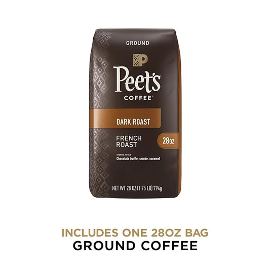 Peet's Coffee, Dark Roast Ground Coffee - French Roast 28 Ounce Bag