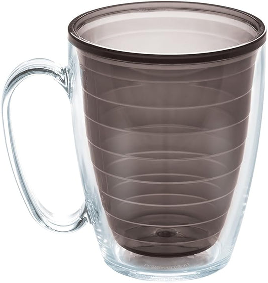 Tervis Clear & Colorful Tabletop Made in USA Double Walled Insulated Tumbler Travel Cup Keeps Drinks Cold & Hot, 16oz Mug with Handle, Quartz