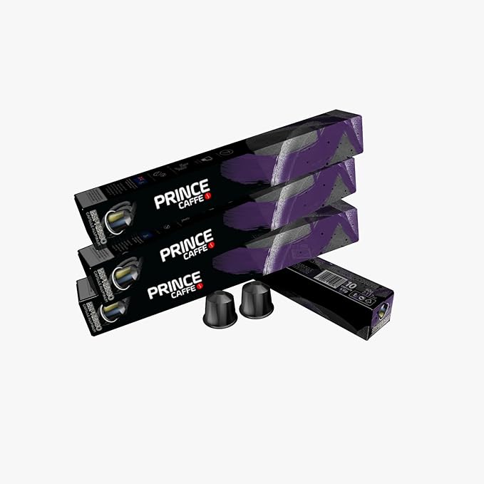 Prince Caffe Espresso Pods ā Intensity 7, Medium-Dark Roast, The Espresso Coffee Pods Are Compatible with Nespresso Original Line Machines, 30 Count (3 x 10 Capsules) Premium Quality Coffee Capsules.