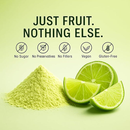 Confect Lime Powder | Pure & Natural Fruit Powder for Smoothies, Baking, Beverages, Juices, Tea & DIY Recipes | Vegan, Gluten-Free, No Added Sugar – 10 OZ