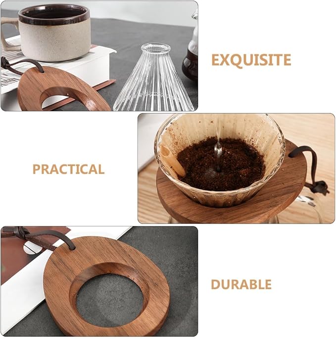 Coffee Dripper Rack Coffee Brewing Filter Cone Wooden Dripper Stand Filter Stand Tea Strainer Holder Funnel Holder for Lover Rack