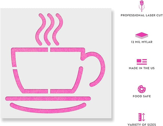 Coffee Cup Stencil - Coffee Stencils, Coffee Cups, Coffee Cup Stencils, Coffee Cup, Coffee Stencil