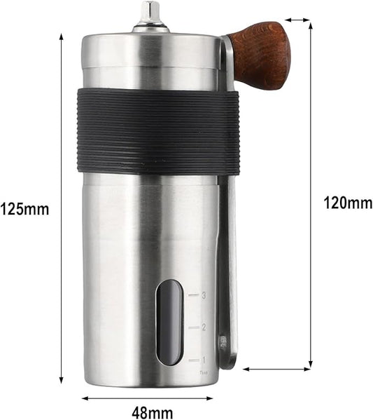 Deskbloom Manual Coffee Grinder Stainless Steel Portable Hand Crank Adjustable Coarseness Conical Burr for Espresso Pour Over Drip Cold Brew