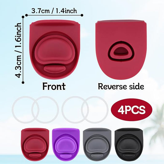 4 Sets Replacement Seal Gasket Stoppers for Owala Freesip Cap Mouth,Silicone O Sealing Ring Parts Water Bottle Top Lid Accessories for Owala Freesip 16/19/24/32/40oz(4 Colors 13)