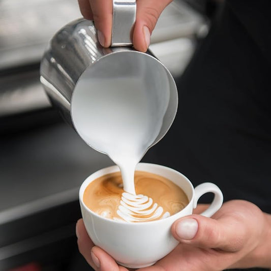 Milk Steamer Cup - Milk Frother Pitcher 350ml/12oz Withscale And Decorating Pen, Latte Art Pitcher,Stainless Steel Espresso Cups | Accessories For Kitchen Bar Travel Cafe Restaurant