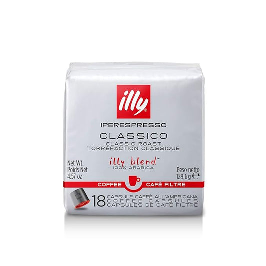 illy Coffee, iper Coffee Capsule, Medium Roast Drip Pod, 100% Arabica Bean Signature Italian Blend, Premium Gourmet Roast Brewed, Compatible with Multi Beverage illy iperEspresso Machines (18 ct)